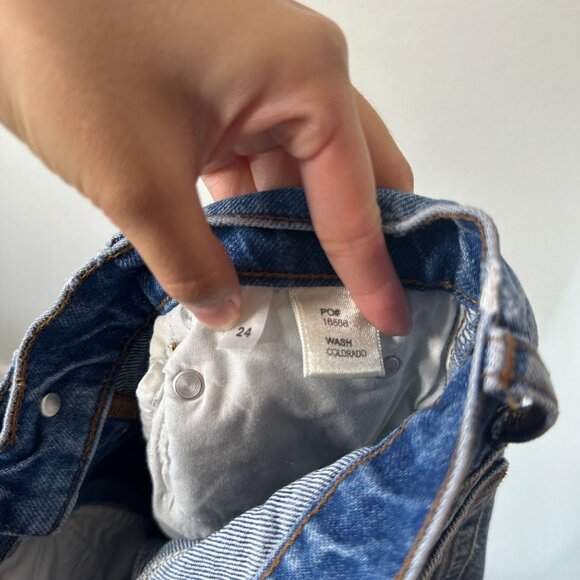 Reformation High Rise Straight Leg Jeans Colorado Wash Minimalist Contemporary - Picture 6 of 7